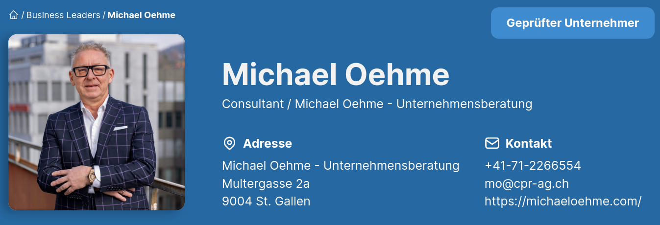 Michael Oehme Business-Leaders Profil