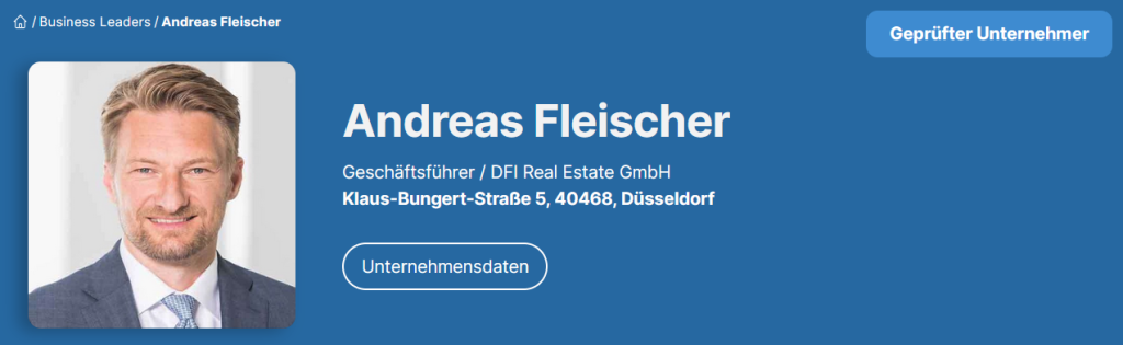 Andreas Fleischer - DFI Real Estate (Business-Leaders)