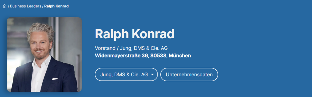 Ralph Konrad - JDC Group / Jung, DMS & Cie. (Business-Leaders)